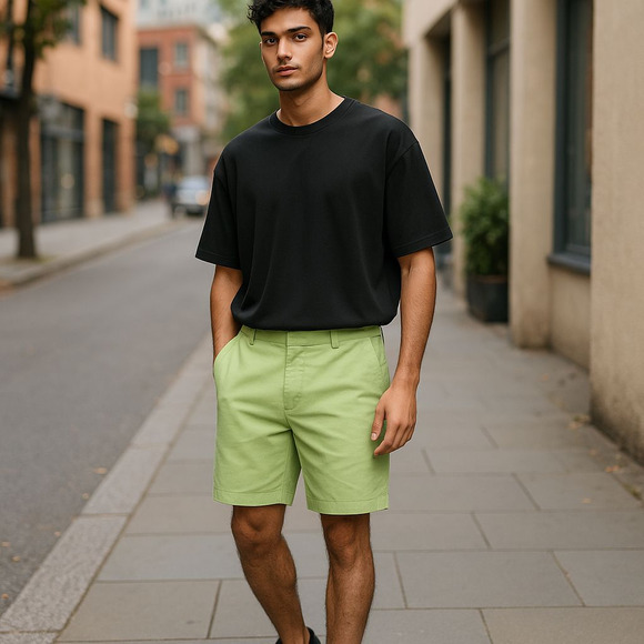 Polo by Ralph Lauren Green 100% Cotton Flat Front Shorts Men's Size 30 - Picture 1 of 8